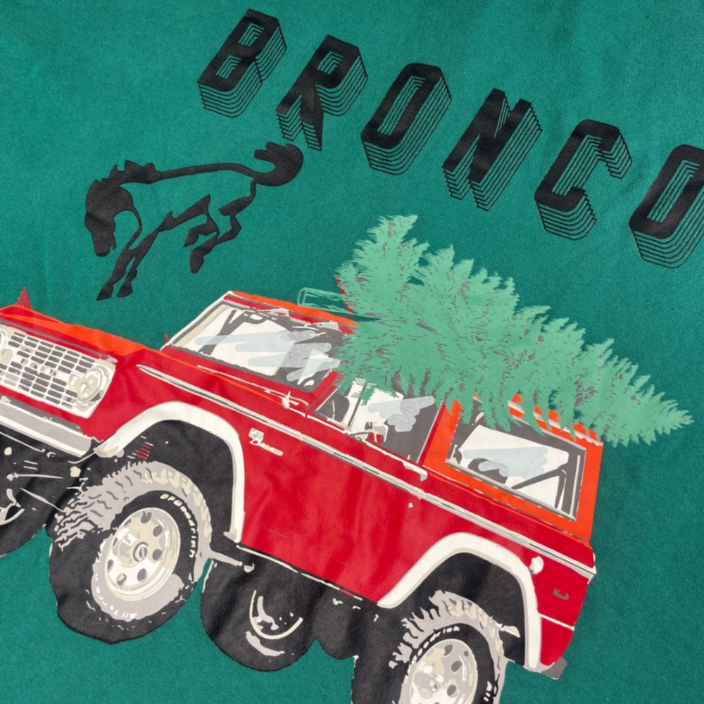 Ford Bronco‎ Christmas Holiday Green Full Zip Hoodie XXL Mens